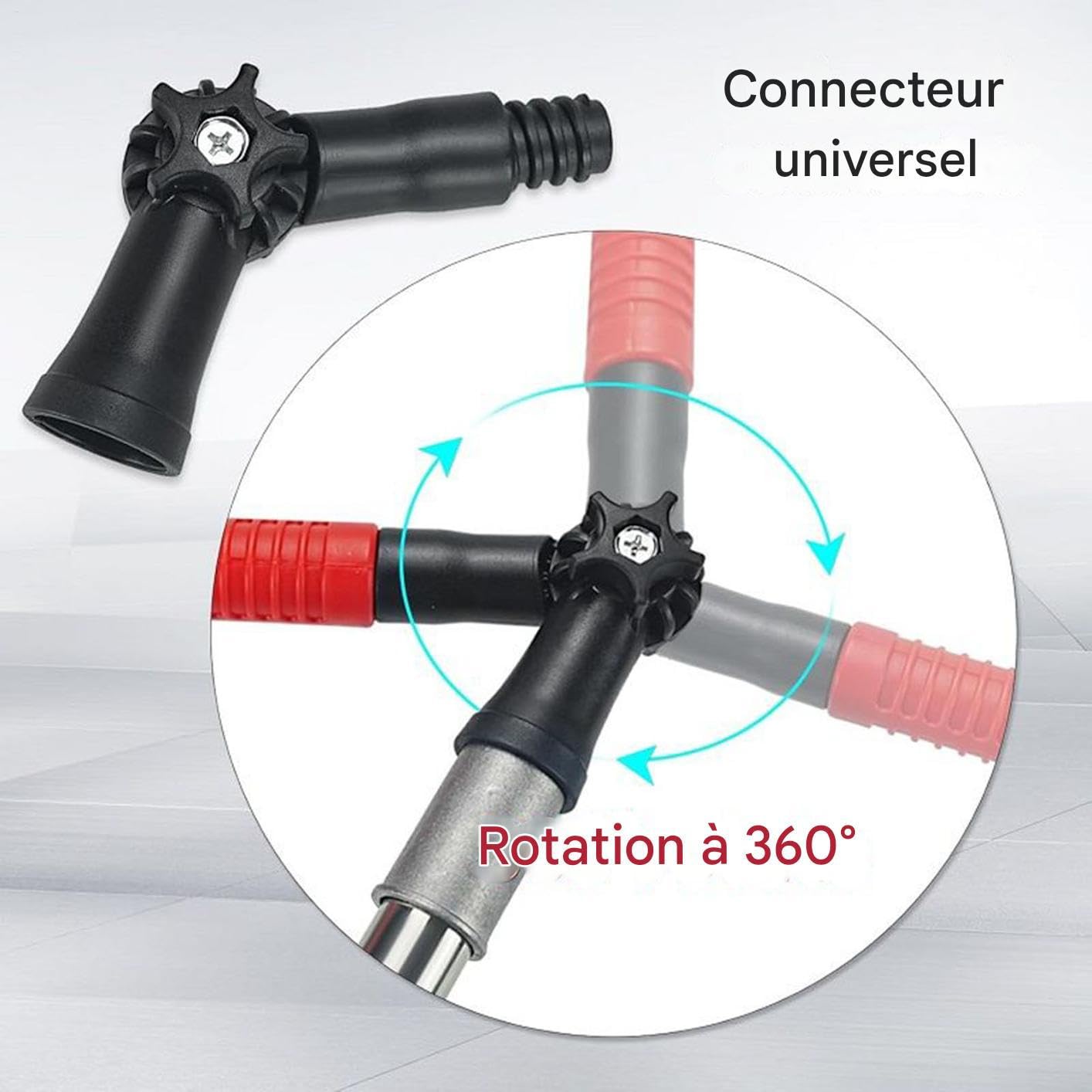 Outils de Nettoyage de Gouttières | Brosse de Toit à Manche Télescopique | Poteau d'Accès Long de 3,2 mètres pour Le Toit, Qui Permet d'Enlever Les Branches et Les Débris, sans Avoir Besoin d'Échelle