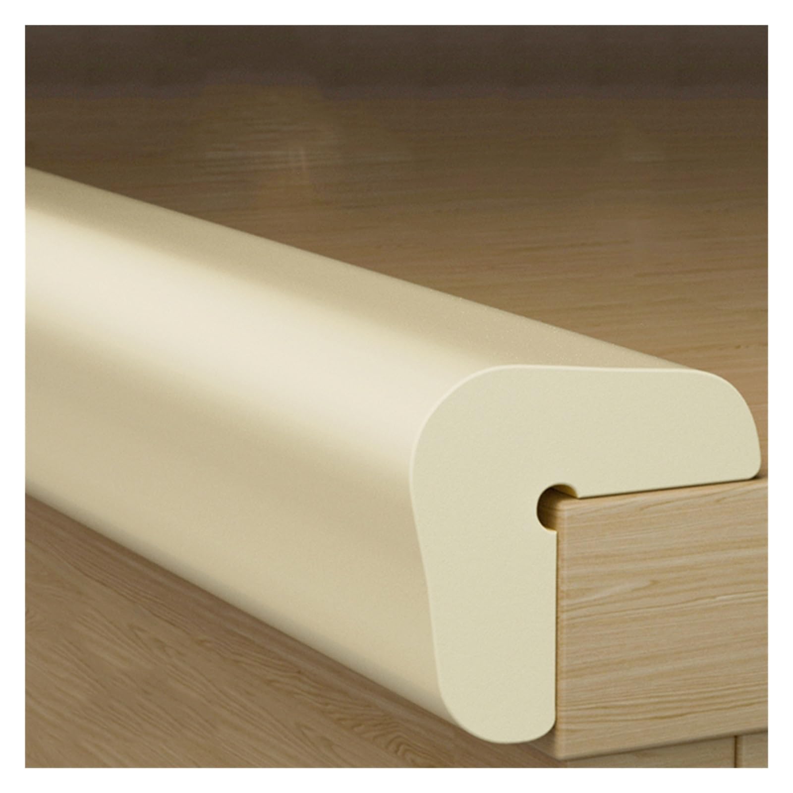 YNBSHGAA Foam edge protectors, 14mm Thick Self-Adhesive Multifunctional Safety Edge Protection Strip, Furniture Anti Collision Corner For Bed Cabinets Stair,Off-white-2m/6.56ft