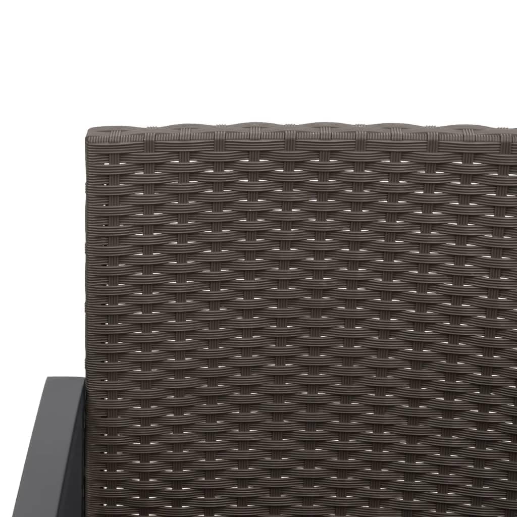 vidaXL Sedie da Pranzo da Giardino 2 pz Nere in Rattan PP