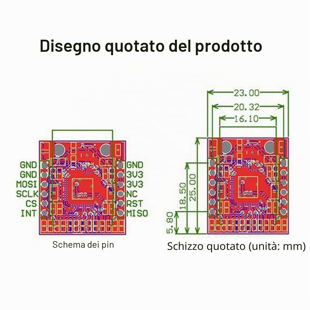 1 pz USR-ES1 Chip W5500 Nuovo convertitore SPI a LAN/Ethernet TCP/IP Mod