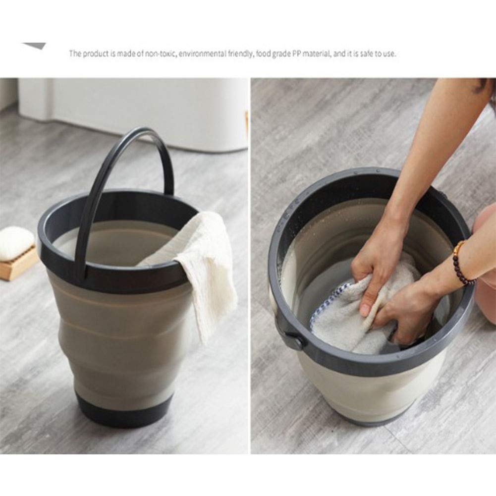 Seau en Plastique Pliant - Cuve carrée Pliable - Seau d'eau pour la pêche Portable - Camping en Plein air Peu encombrant, Attente de pêche