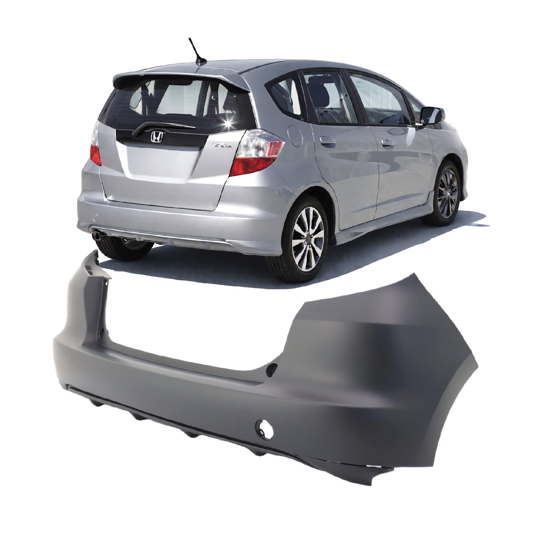 FitParts Compatible with Honda Fit 2009–2014 Rear Bumper Cover