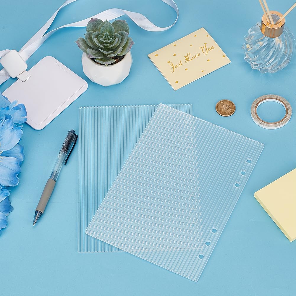 2PCS A5 Acrylic Binder Cover 6 Ring Transparent Acrylic Planner Cover 8.3" x 5.9" x 0.12" Refillable 6 Hole A5 Notebook Inserts for Budget Binders Travel Journals Office Organizer Planners image 4