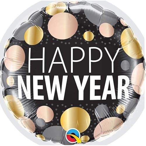 18 Inch Foil New Year Metallic Dots 1Ctp