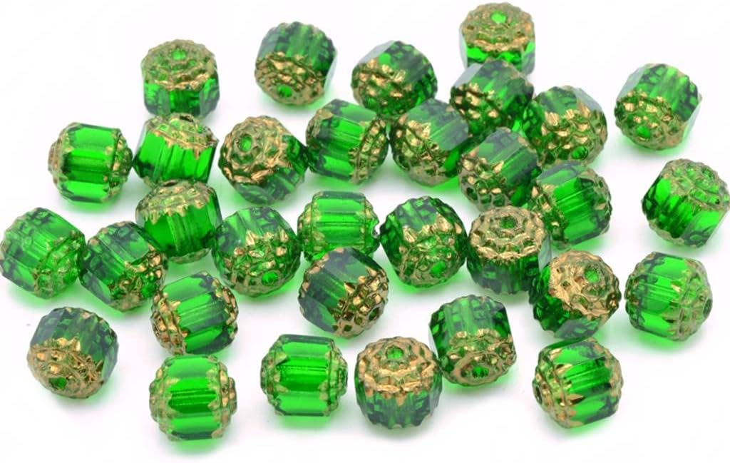 30 pcs Fire Polished Faceted Beads Cathedral 0.24 in (6 mm) Ruby Red 91436 90080-91436