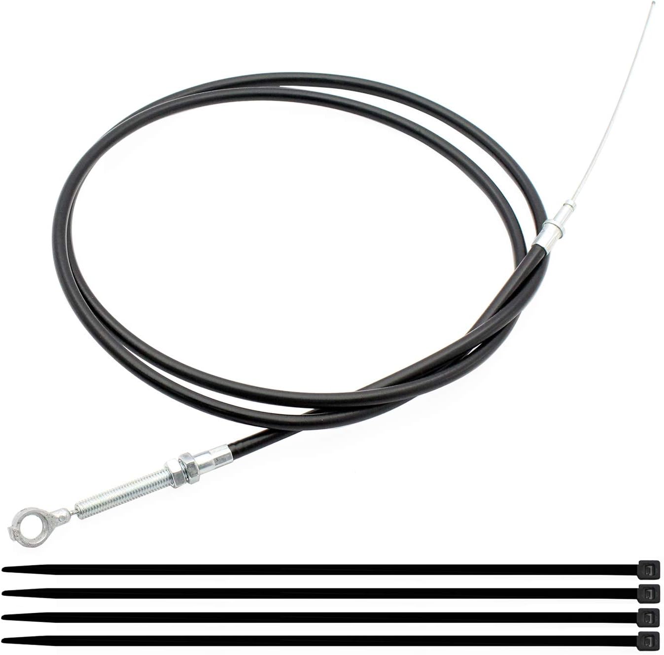 Throttle Cable, GIDIBII 71 inches Long Clutch Cable 63in Outer Casing Wire with 4 Cable Ties for 8252-1390 Manco ASW Go Kart Go Cart