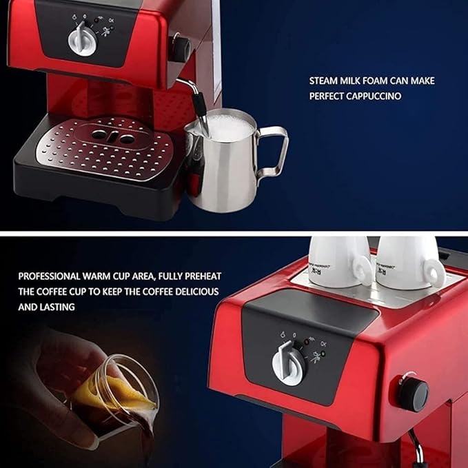 Cafetera Semi Automática con Espumador de Leche, 1.4L y 15 Bar miniatura 5