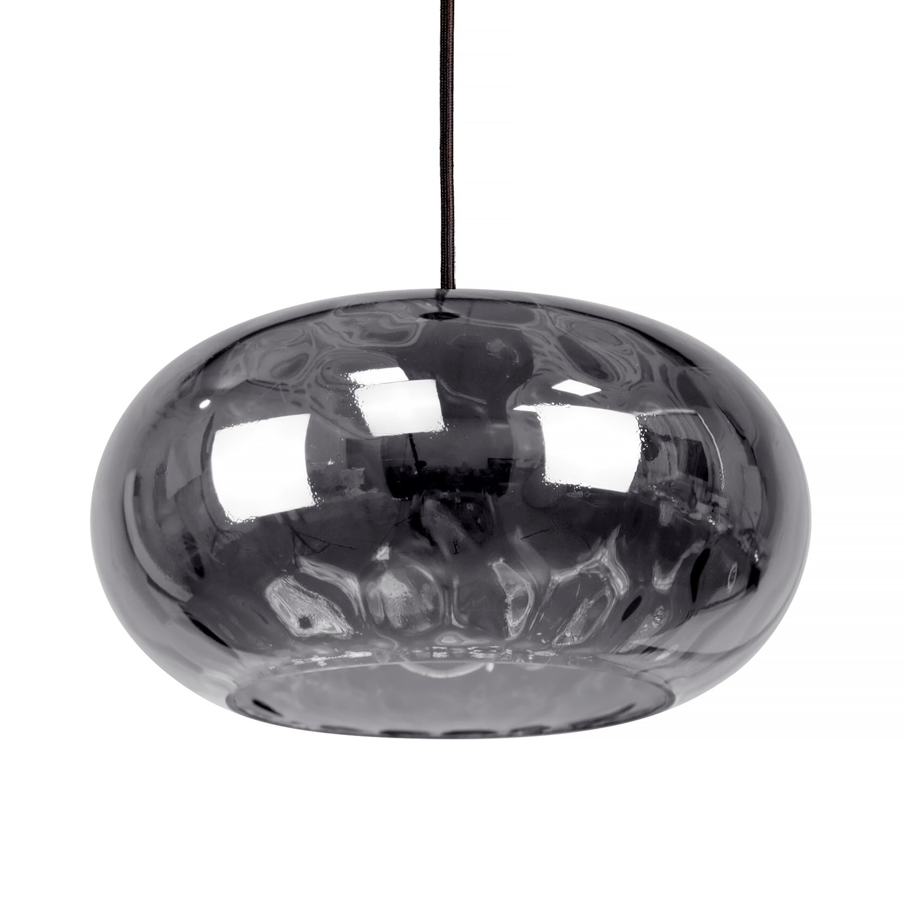 Pantalla de vidrio martillado ahumado de repuesto para luces colgantes E26, candelabros, lámparas de pie de escritorio de mesa y apliques de pared, pantalla gris de 11 pulgadas para luz de 3