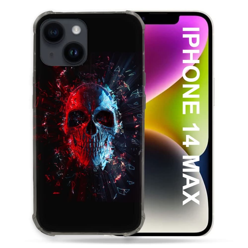 Coque iPhone 14 Plus Tête de Mort Déflagration antichoc - 4