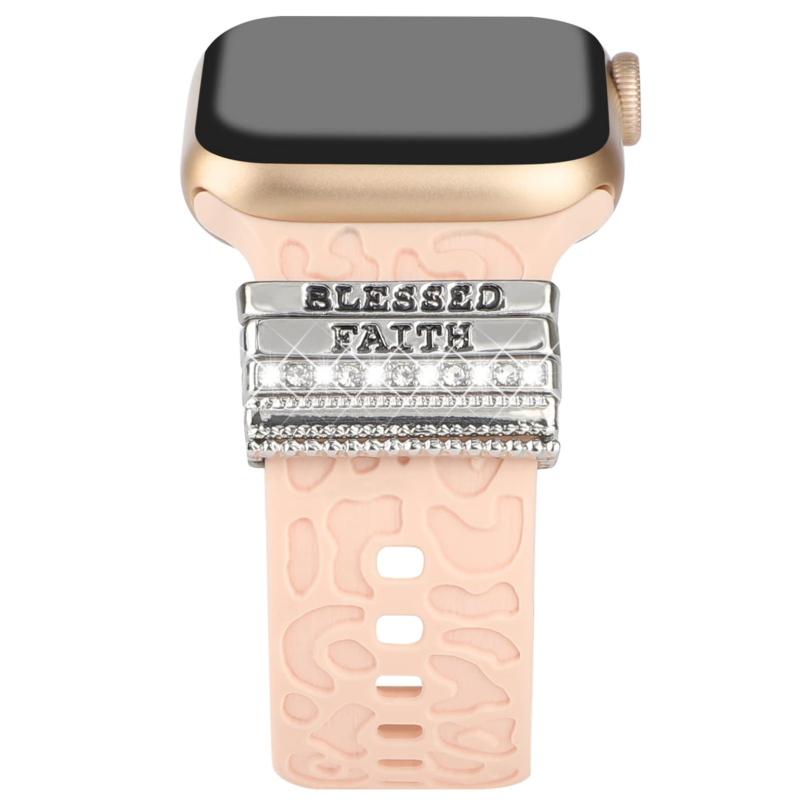 Decorative Rings Loops Compatible with Apple Watch Silicone Bands Charms