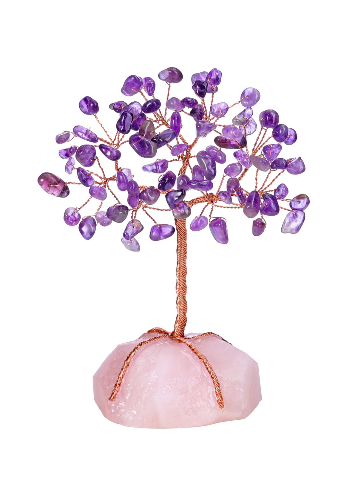 JOVIVI Amethyst Crystal Tree,Gemstone Tree of Life Ornament Healing Crystal Spiritual Gifts,Purple Amethyst Tree for Women Home Office Desk Decor