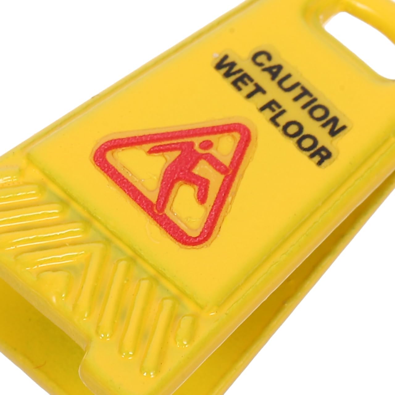 Dollhouse Miniature Wet Floor Warning Signs - 5Pcs Realistic Safety Signs for Role Play and Educational Toys - Image 5
