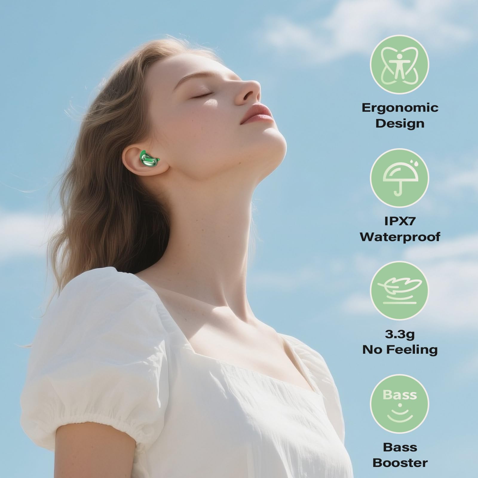 Sleep Earbuds, Mini ANC Wireless Earbuds in Ear, Bluetooth 5.4 Sleep Headphones Design for Side Sleeper, 48H Bass Stereo Earp — view 8