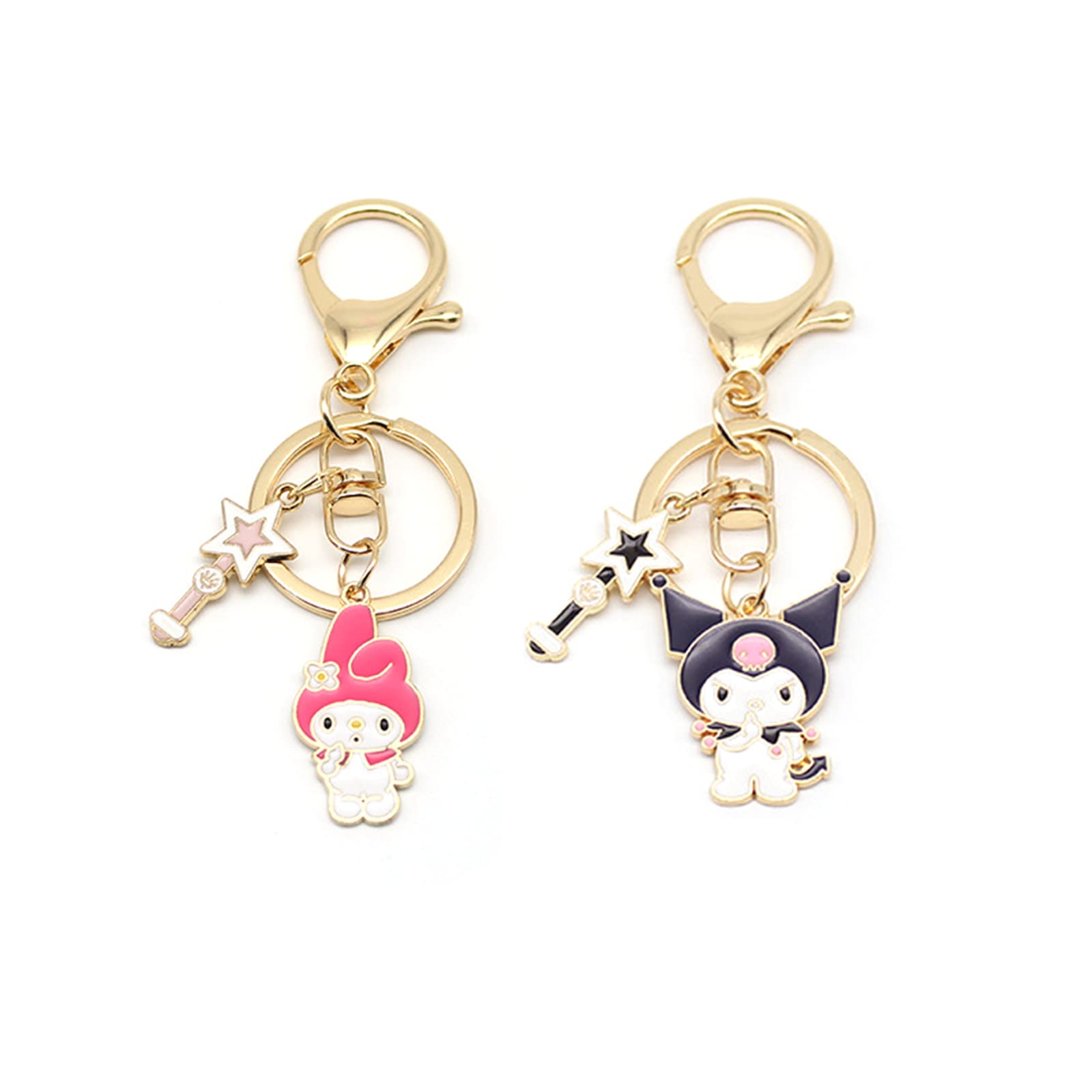 Buy Melody and Kuromi Necklace, Lovely Anime Pendant 2Pcs Kawaii My