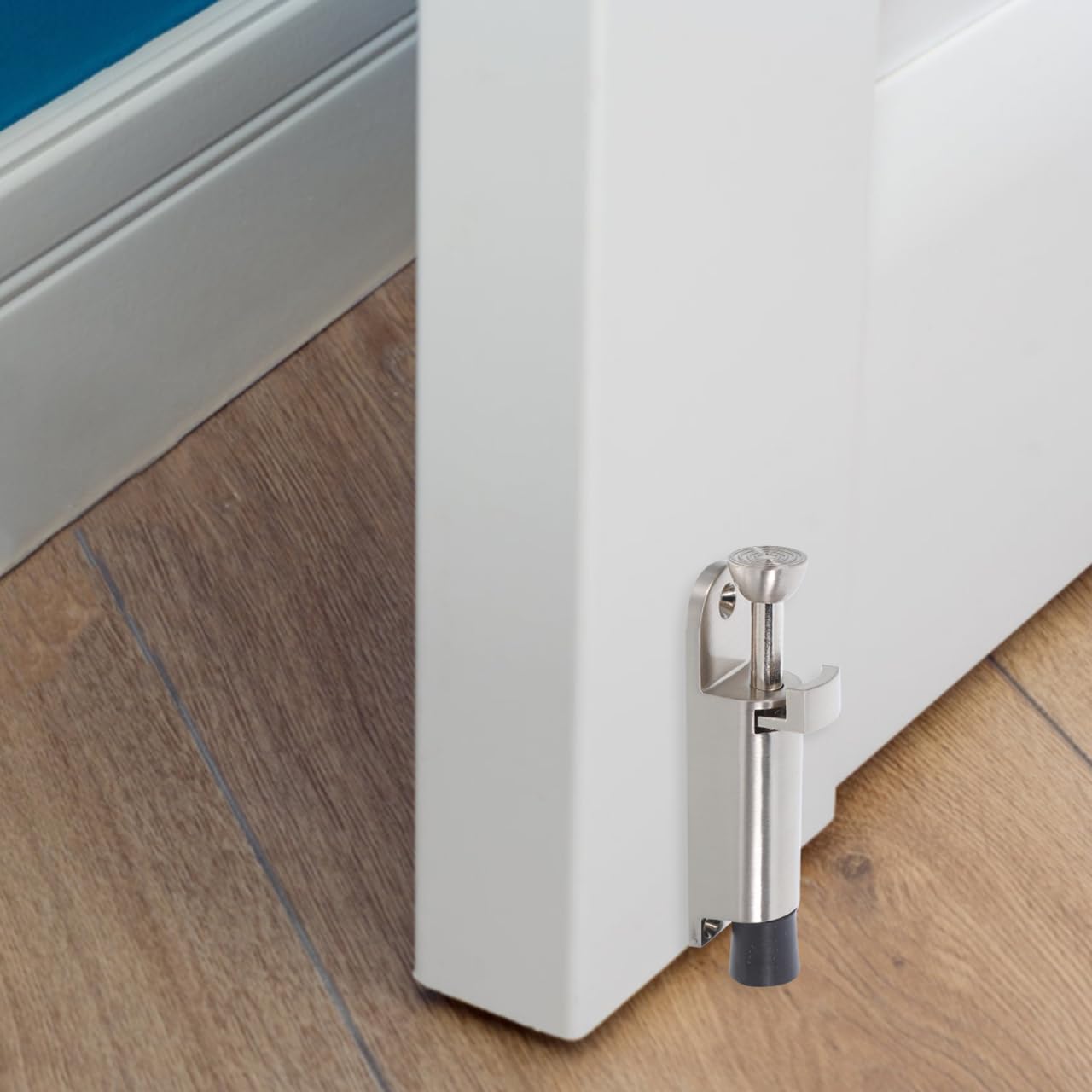 Angoily Spring Loaded Door Latch Floor Bolt Zinc Alloy Double Door Lock Hardware Secure Floor Mounted Door Stopper for Home Office Store - Image 2