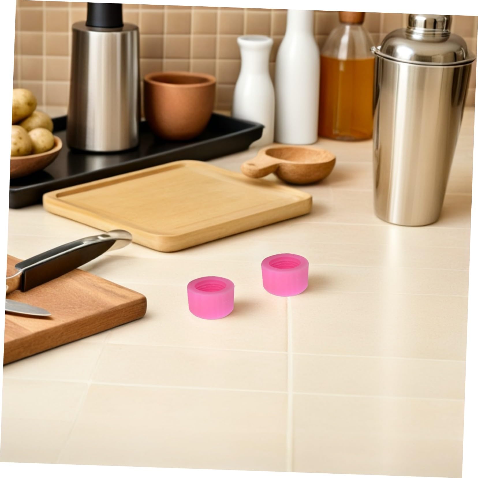 Stampo Macaron 3d in Silicone Alimentare, 10 Pezzi Rosa | Rilascio Facile, Forma Artistica, Uso Multiplo, per Cera, Decorazione e Feste Natalizie