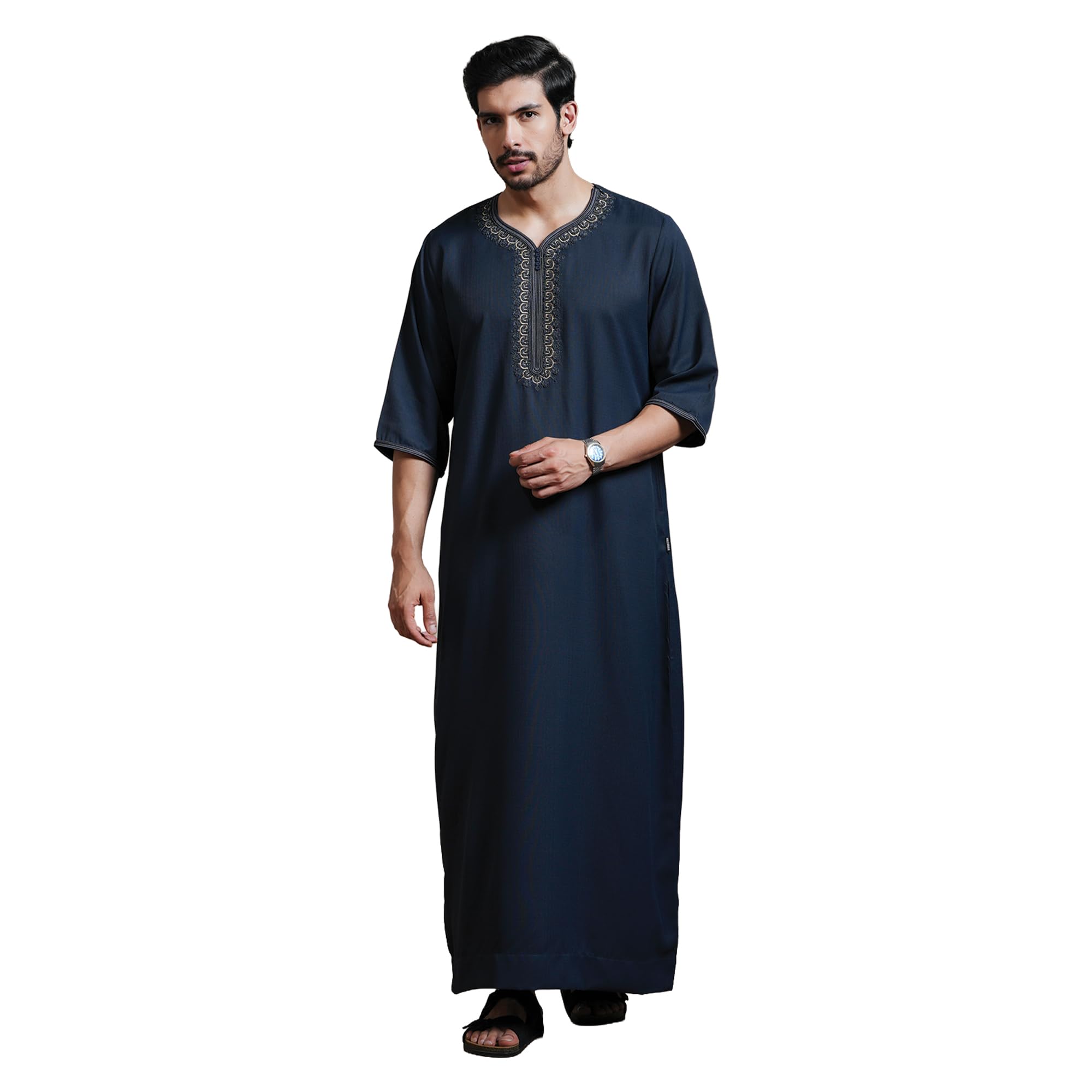 Navy Maksur Moroccan Thobe Jubba for Men