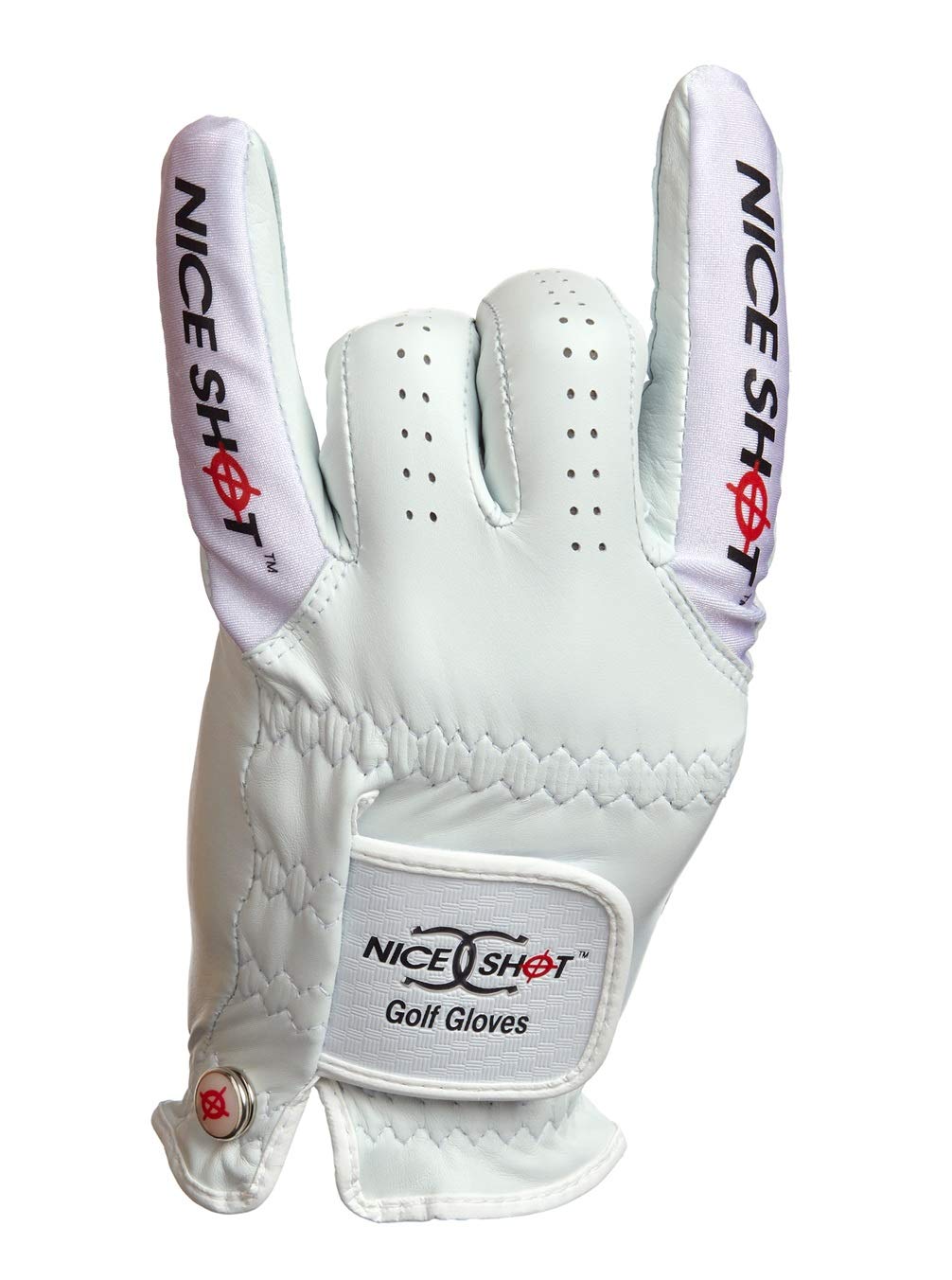 Nice Shot Il Corna The Bull Cabretta Leather Golf Glove Women's Left Hand White Large L | Premium & Genuine AAA Cabretta Leather…