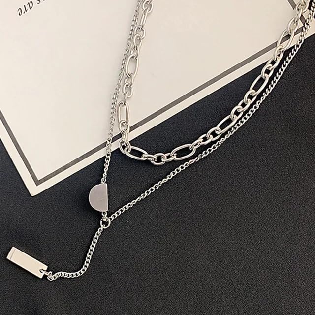 Image of SALTY ALPHA Anti Tarnish Stainless Steel Locket Neck Chain for Men | Stylish Pendant Necklace | Jewellery Accessories for Boys | Minimal Jewelry | Gifts for Boyfriend & Husband | Gift for Diwali, Christmas, Marriage, Birthday, Rakhi