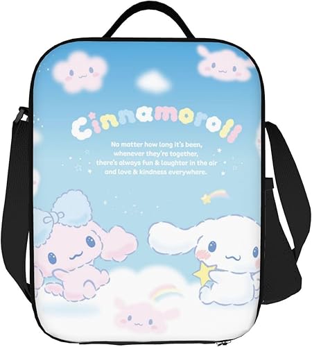 Miniatura 7 de Cinnamoroll - Lindas bolsas de almuerzo para mujeres, bolsa térmica de dibujos animados, lonchera para adultos, oficina, trabajo, picnic, viajes