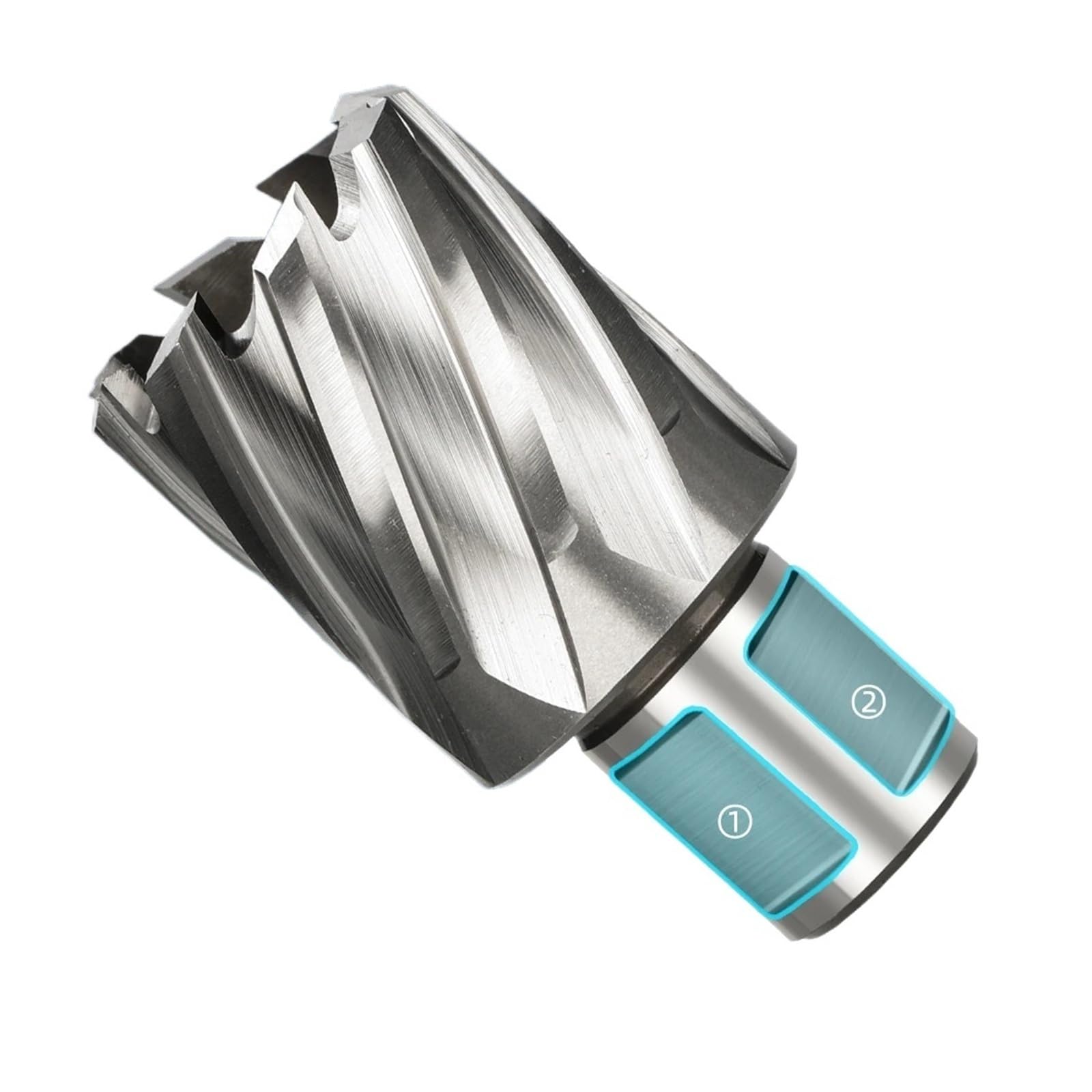 1 szt. HSS wycinak otworów 6-60mm chwyt Weldon piła wiertło drążone TIN i niebieski rdzeń powlekany do wiercenia w metalu narzędzie(26x35mm)