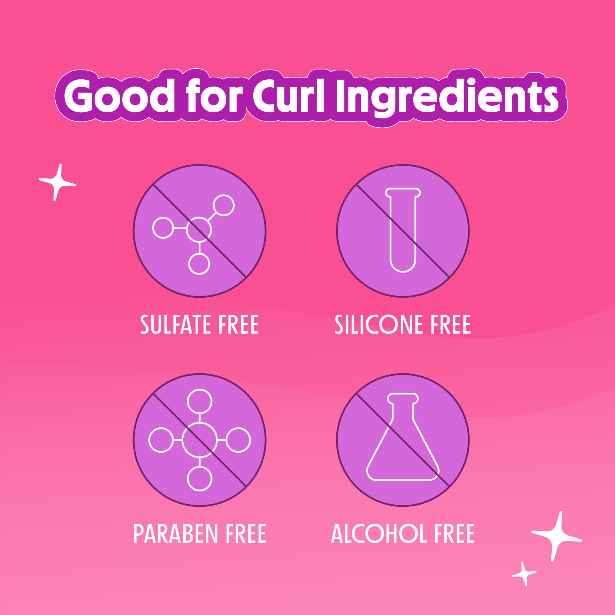 Not Your Mother's Curl Talk Defining Curl Cream, Gel und Mousse zum Stylen von Frizz Control (3 Stück) - 240 g Creme, 180 g weiße Mousse