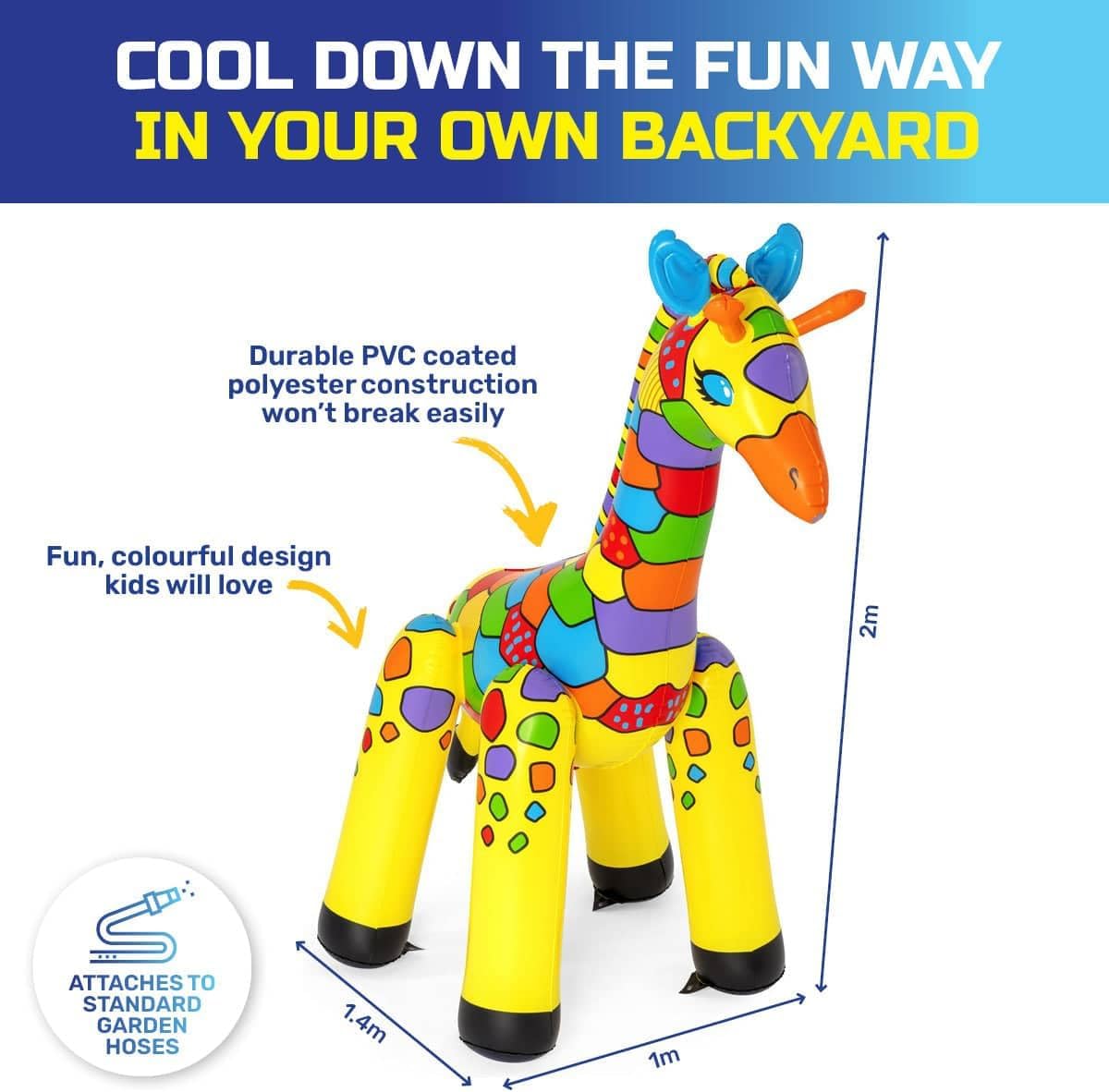 Bestway Jumbo Giraffe Water Sprayer 142 x 104 x 198 cm