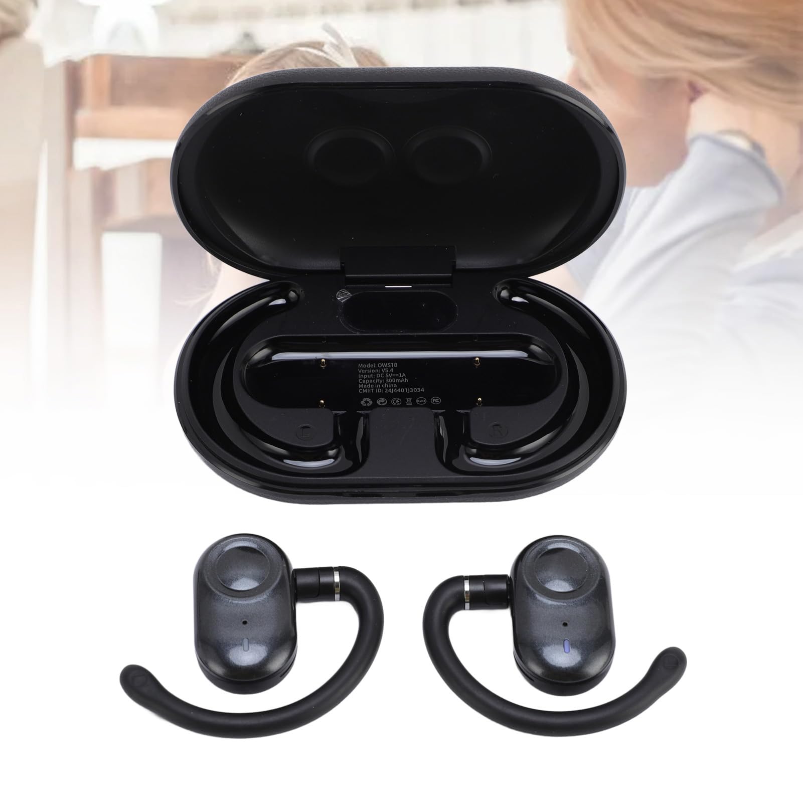 Jiawu Auricolari per Traduttori Avanzato Bluetooth 5.4 HD per Viaggiatori Auricolari per Traduzione in 144 Lingue con APP di Riduzione del Rumore Traduzione per Professionisti (BLACK)
