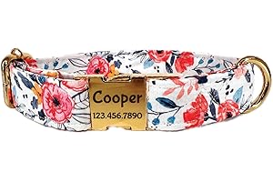 Personalized Floral Design Customizable Cat Collar