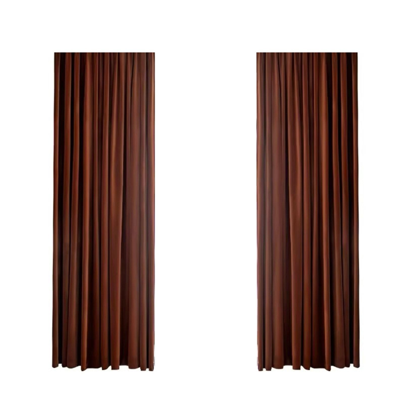 Gualiy Room Darkening Blackout Window Curtains, Window Curtains 72 inches Length Solid Color Grommet Curtains Thermal, 2 Panels, Each 52W x 72L inch, Caramel