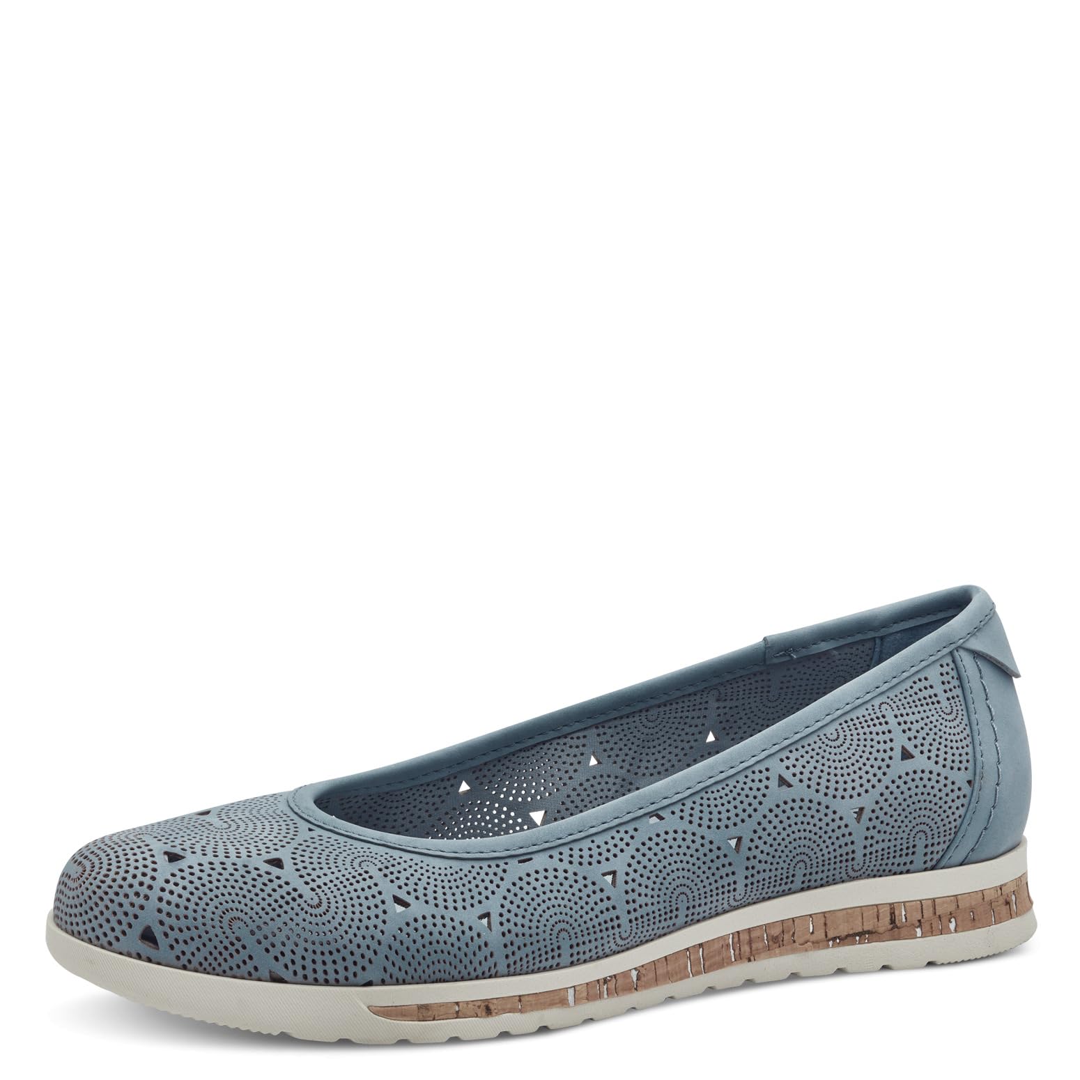 Jana Women’s Ballerinas Round Toe Vegan, Denim, 7,5 UK
