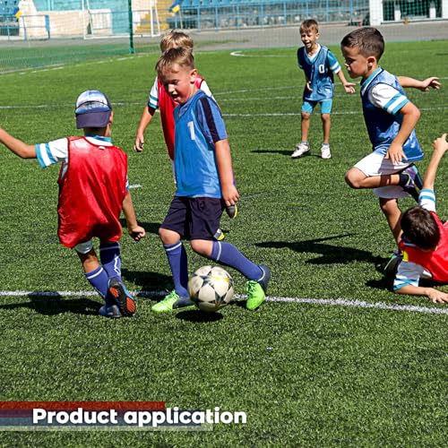 Image of Boyiee Pinnies Scrimmage Vests, Youth Pinnies Nylon Mesh Team Practice Jersey for Sports Basketball Soccer Football