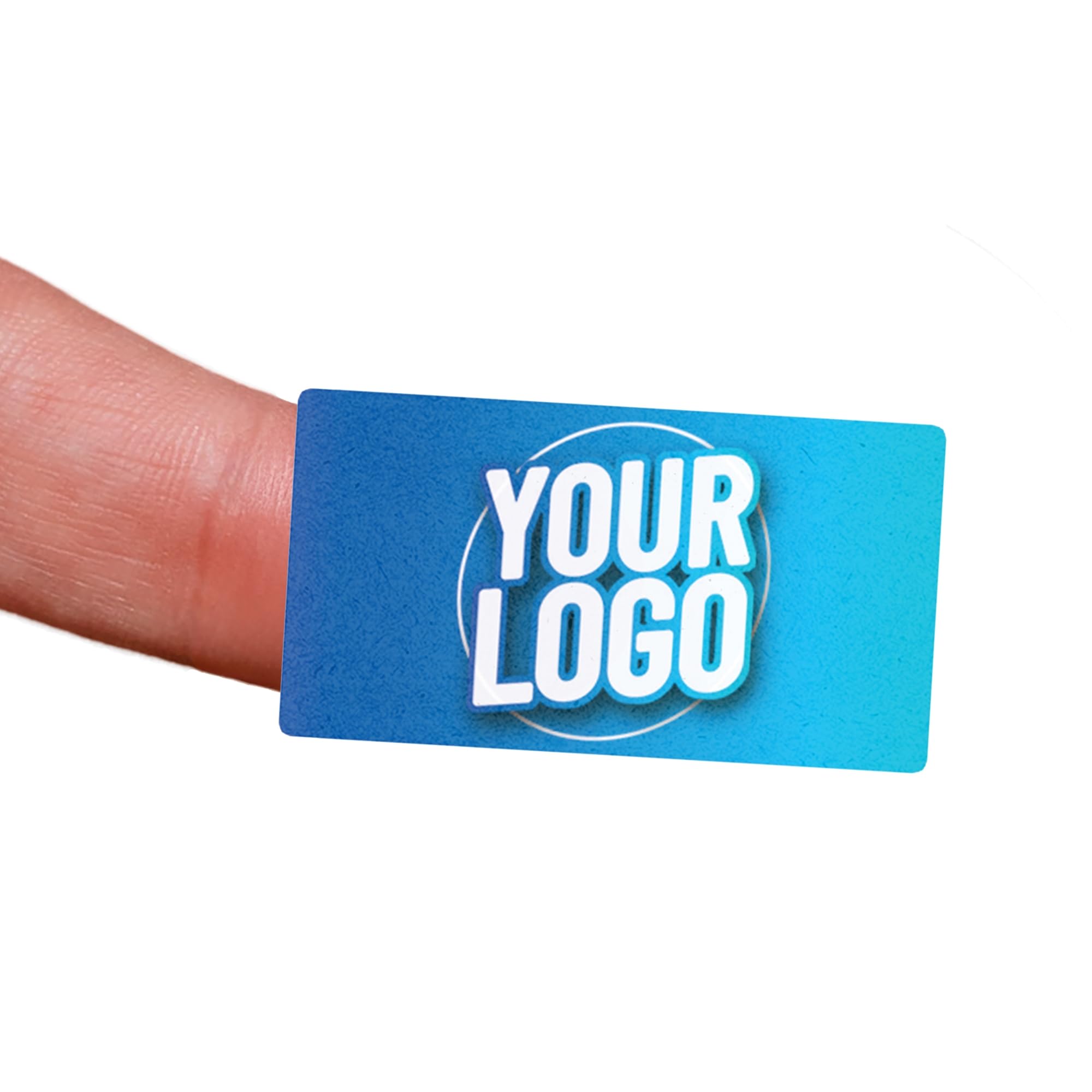 Personalised 38.1mm x 21.2mm Rectangle Stickers - Custom Business Logo Labels - Label Stickers for Company Branding - Packaging - Thank You Seals (Gloss White, 240 Labels (4 Sheets))