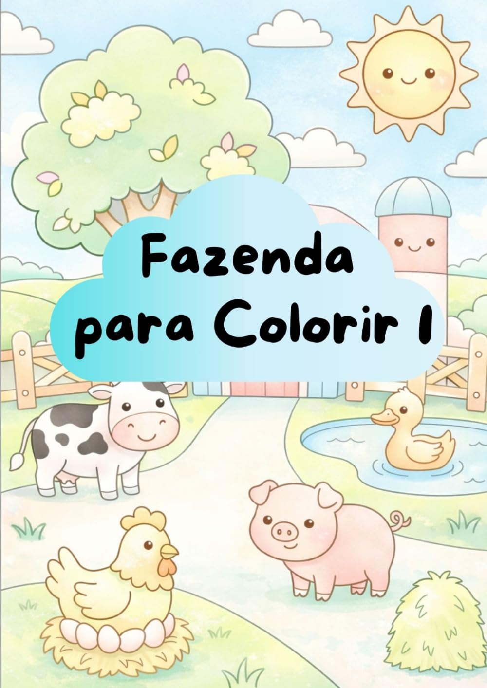 Livro de colorir animais da fazenda