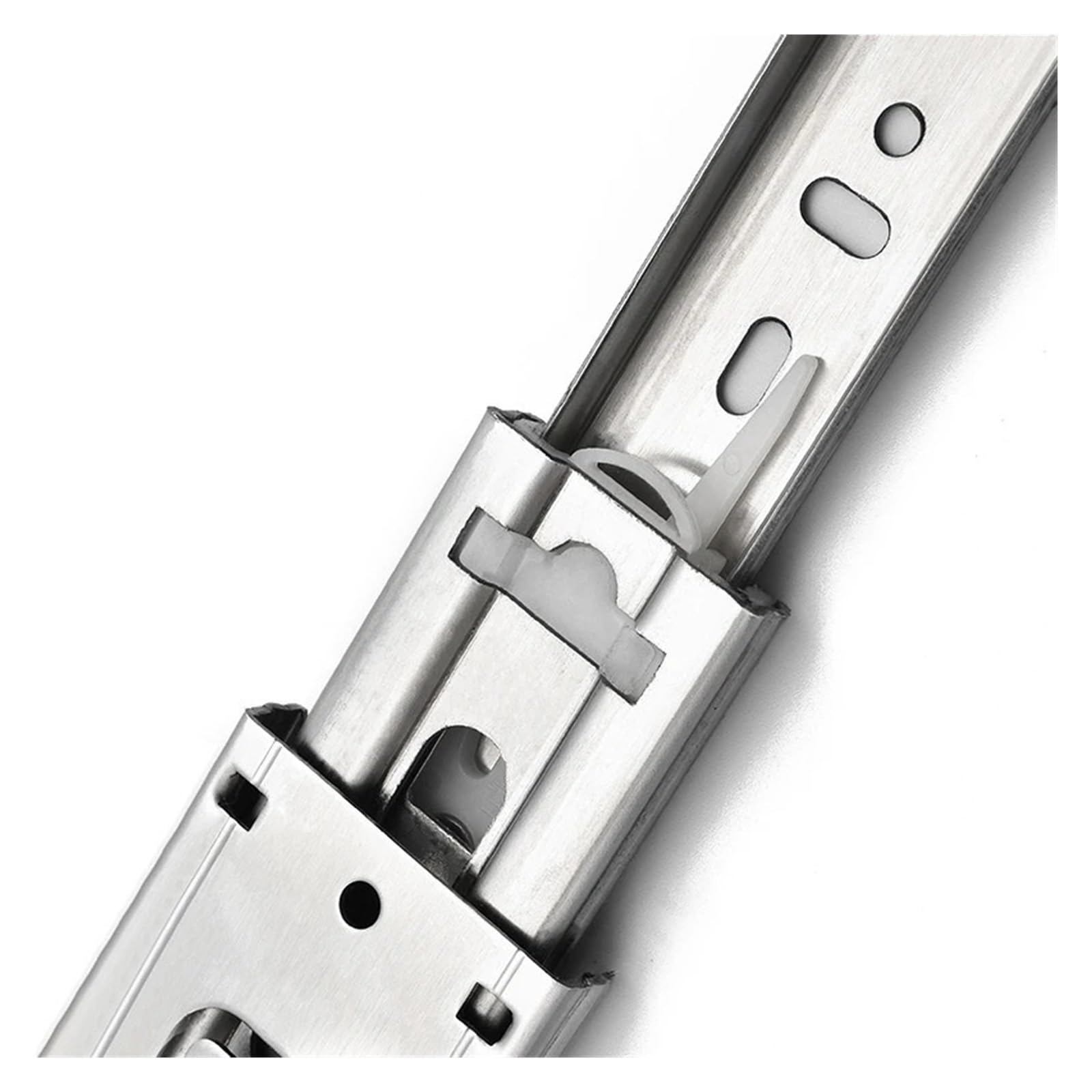 Rieles para cajones de acero inoxidable de cierre suave de 10 y 22 pulgadas, rieles de tres secciones para muebles deslizantes suaves (20 pulgadas 50 cm)