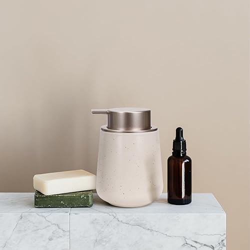 Miniatura 7 de Bosilunlife Dispensador de jabón espumoso de cerámica, dispensador de jabón de manos de espuma de 12 onzas, dispensador de jabón para encimera de