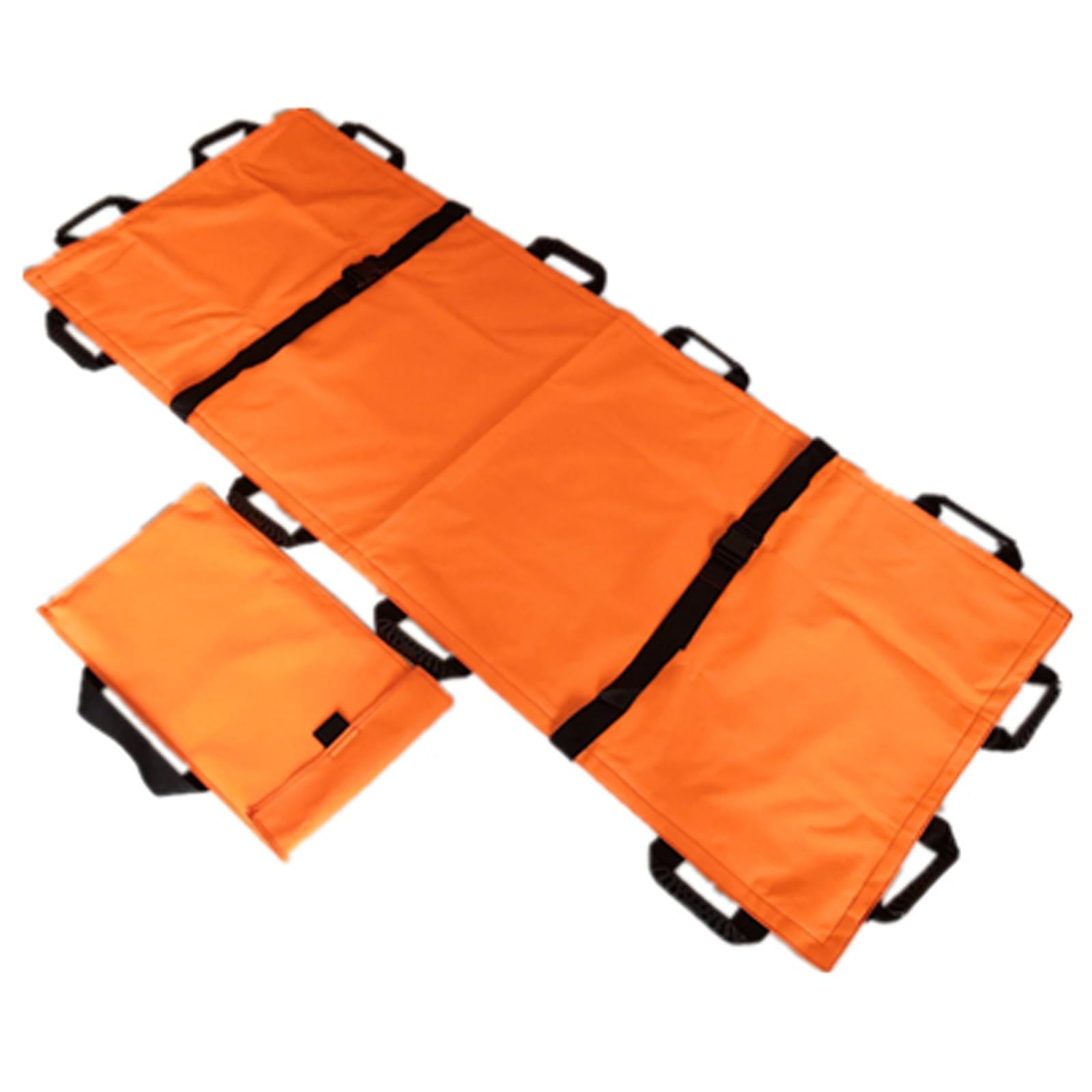 SWENEEN Portable Foldable Stretcher, Emergency Soft Stretcher,Ambulance Stretcher,Can Bear 90Kg/198Lb With Fixed Straps,Reinforced Handles And Handbag,Suitable For Hospitals,Clin,Orange