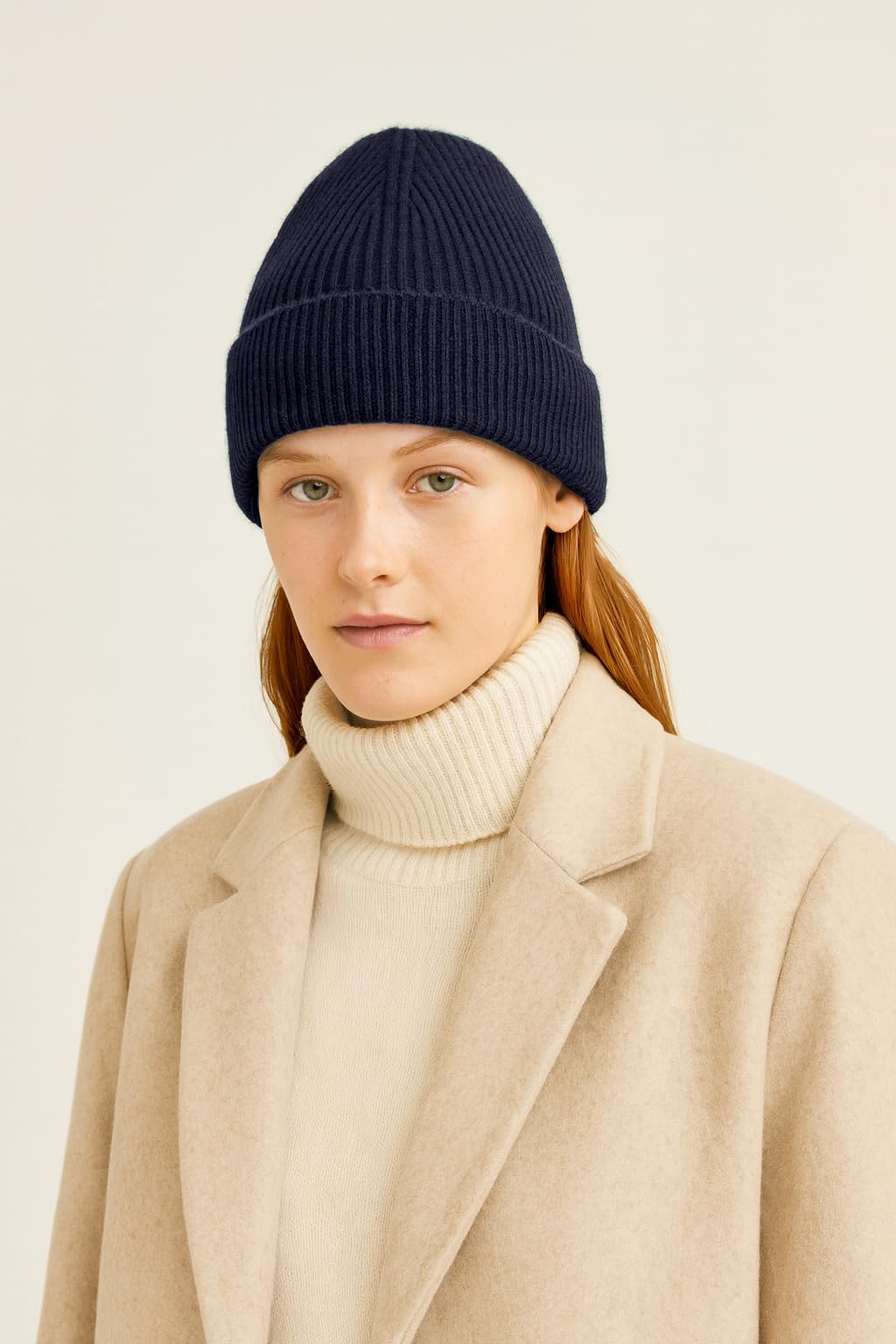 Berretto in Maglia al 100% in Lana con Risvolto - Cappello a Coste 1X1 - Made in Italy - Prodotto Artigianale - Uomo/Donna
