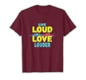 Live Loud Love Louder Bold Typography Design T-Shirt