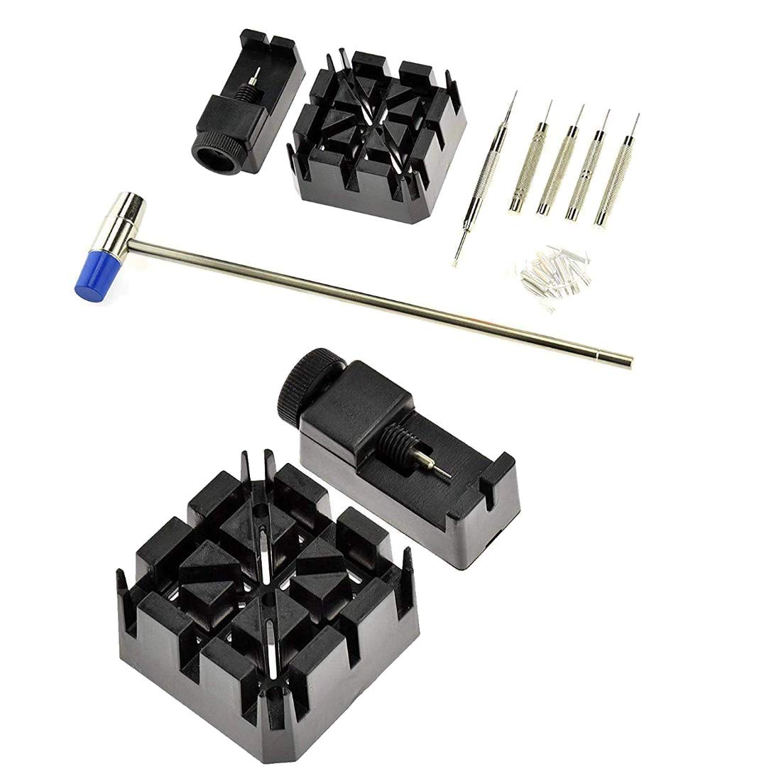 DIY Crafts Extra Pins Watch Repair Kit+Watch Hammer+Extra Nylon Hammer Head+Pin Punches+Watch Link Remover+Double-Ended Spring Bar (Pack Of 3 Pcs, Watch Repair Kit) (B08GYVCN3H) Amazon Price History, Amazon Price Tracker