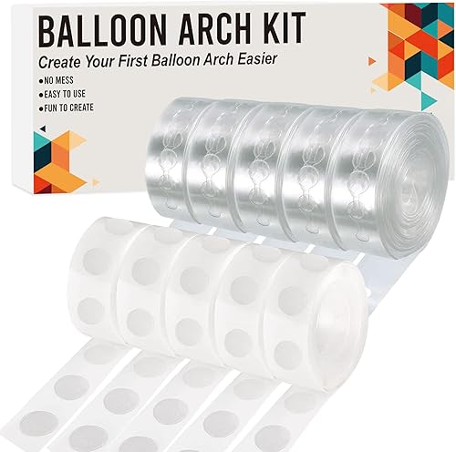 Kit de arco de globos, tira de guirnalda de globos de 82 pies de fácil bricolaje y 500 puntos de pegamento para arco de globos, decoración