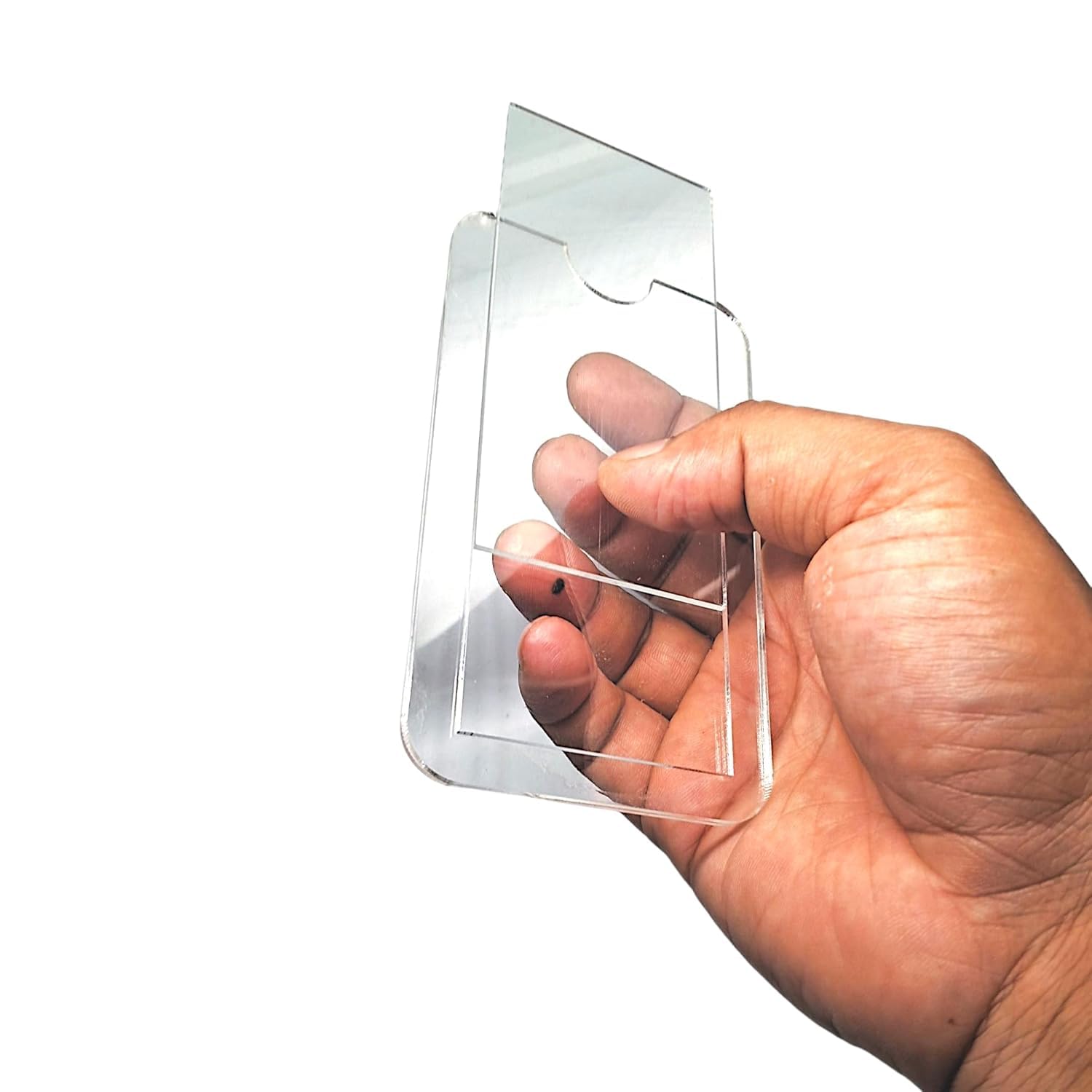 AutokraftZ Car Windshield Card Holder with Microfiber – Transparent Cover |Access Cards – Strong Adhesive Sticker Mount Easy Insert | Remove Durable Anti-Slip Design for All Vehicles