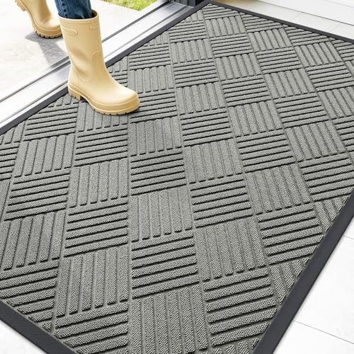 Image of OLANLY Front Door Mat Outside Entrance 47x32, Waterproof Heavy-Duty Doormat