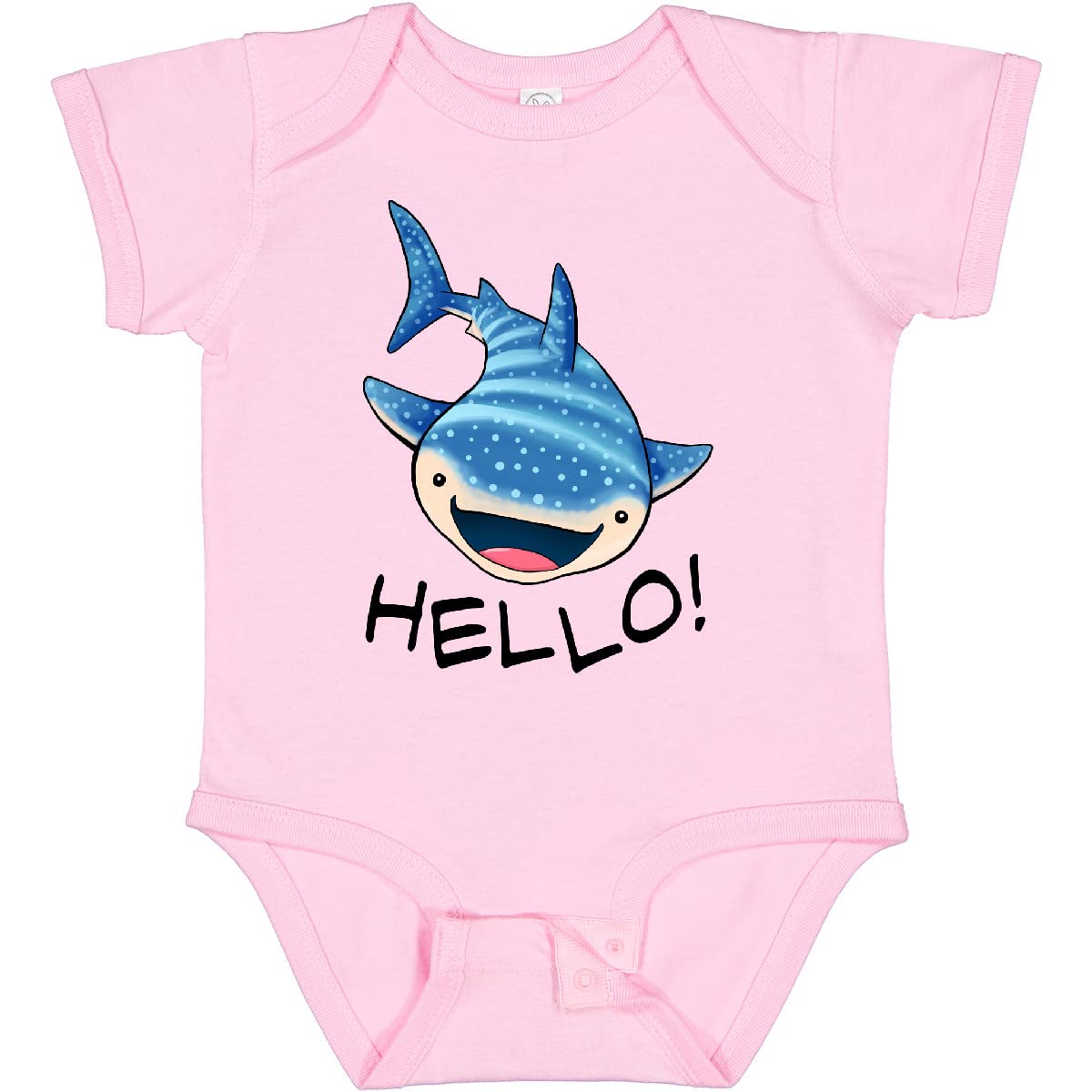 inktastic Cute Whale Shark Says Hello Baby Bodysuit