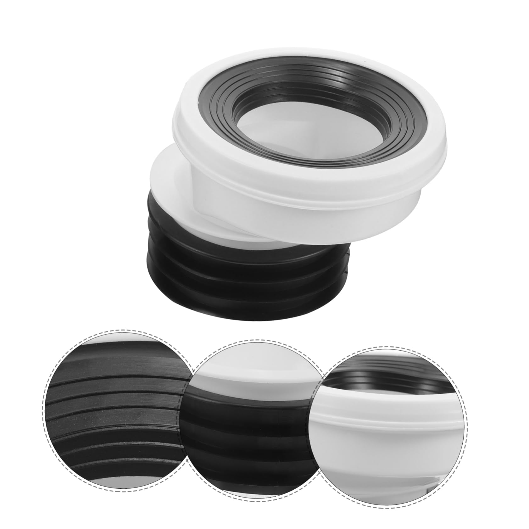 AMLESO Installation Facile Bride de Toilette Déportée Anti-Décalage Raccord de Tuyau PVC 10cm