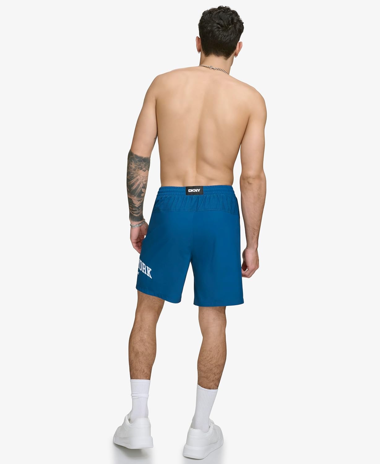 DKNY Mens Stretch Quick Dry Volley UPF 40+ Protection Swim Trunk - Image 4
