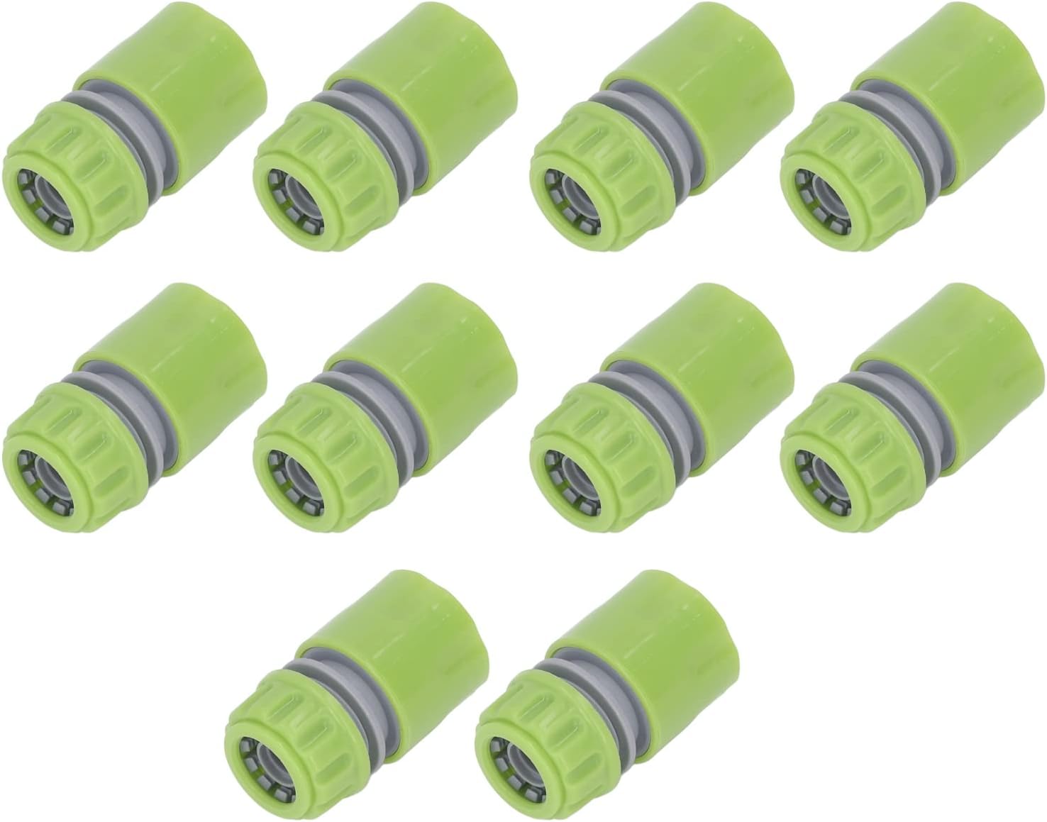 CHICIRISWater Hose Pipe Plastic Connectors, Water Pipe Quick Connector, 10pcs G1/2 Thread Gardening Water Hose Quick Connector Nipple Kit Water Pipe Irrigations Thread Joint System for Watering