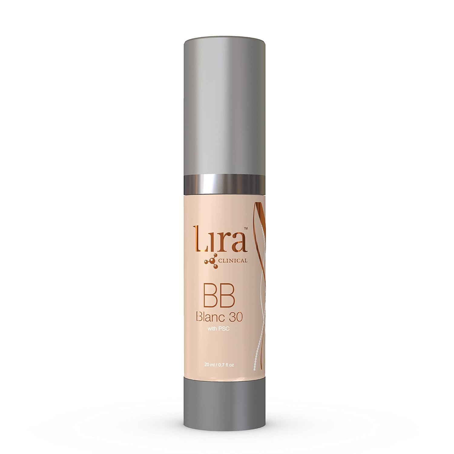 Lira Clinical BB – SPF 30 Tinted BB Cream with PSC & Vitamins – Full coverage – 0.7 fl oz. (BB Blanc 30)