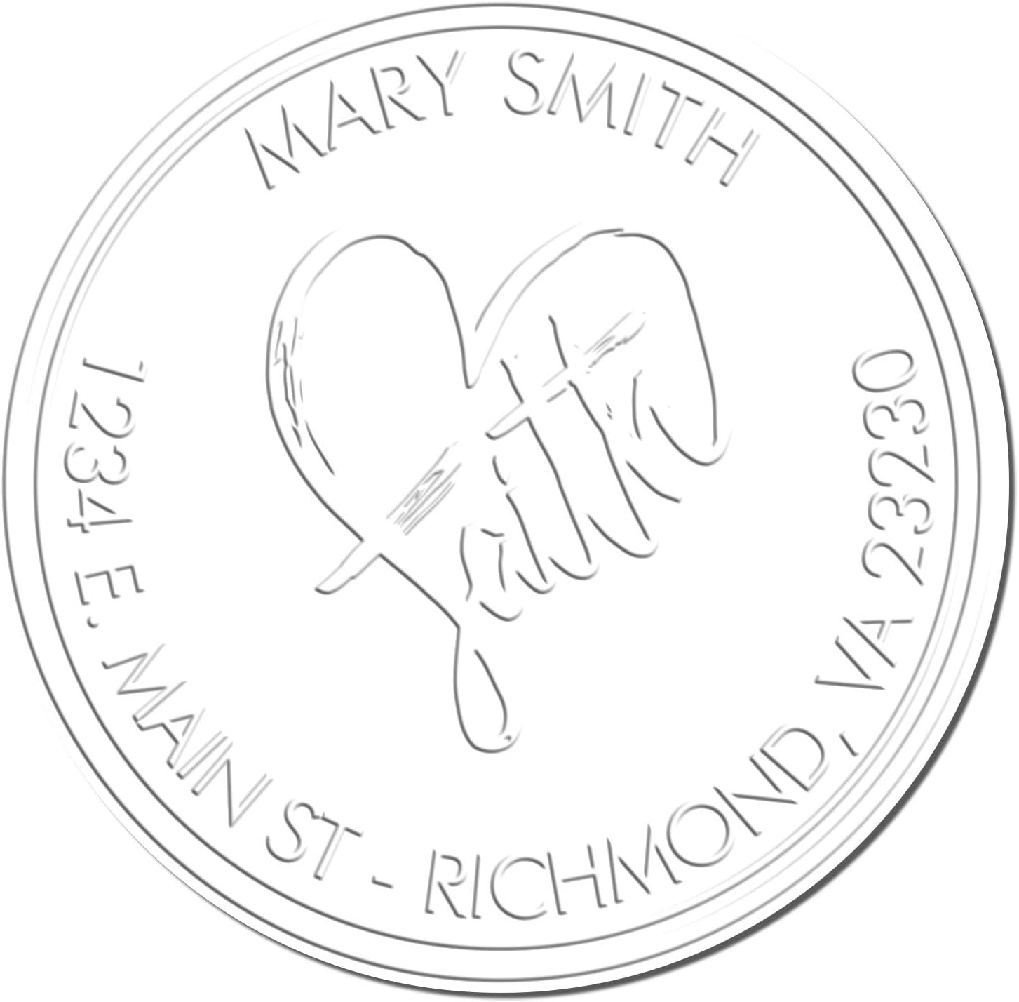 Personalized New Home Embossed Stamp - Custom Made Home Embossed Seal for Envelopes, 1-5/8 Size, Easy to Use - Ideal for Religious Gift Shop Owners, Timeless Faith Custom Envelope Press
