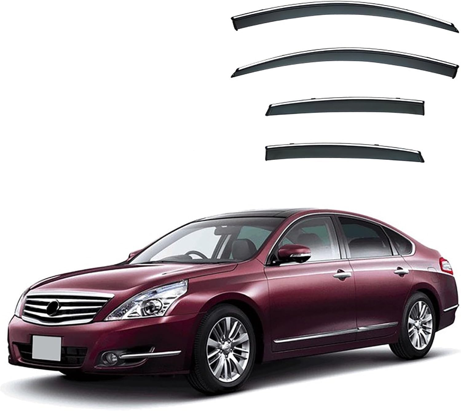 PANXUC Car Wind Deflectors for Nissan TEANA MK2-J32 2008-2012, Side Window Wind Rain Deflector Window Visor Sun Rain Guard Smoke Guards